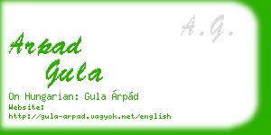 arpad gula business card